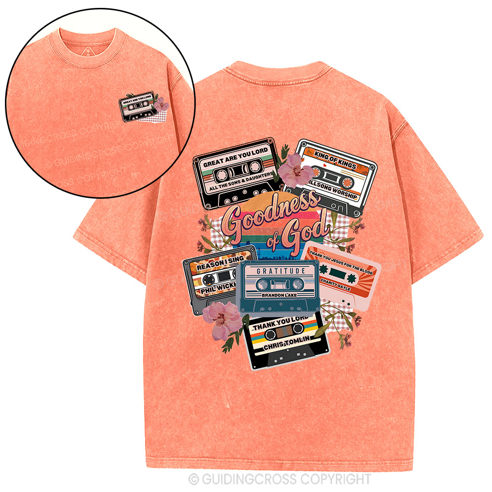 Goodness Of God Jesus Song Christian Washed T-Shirt