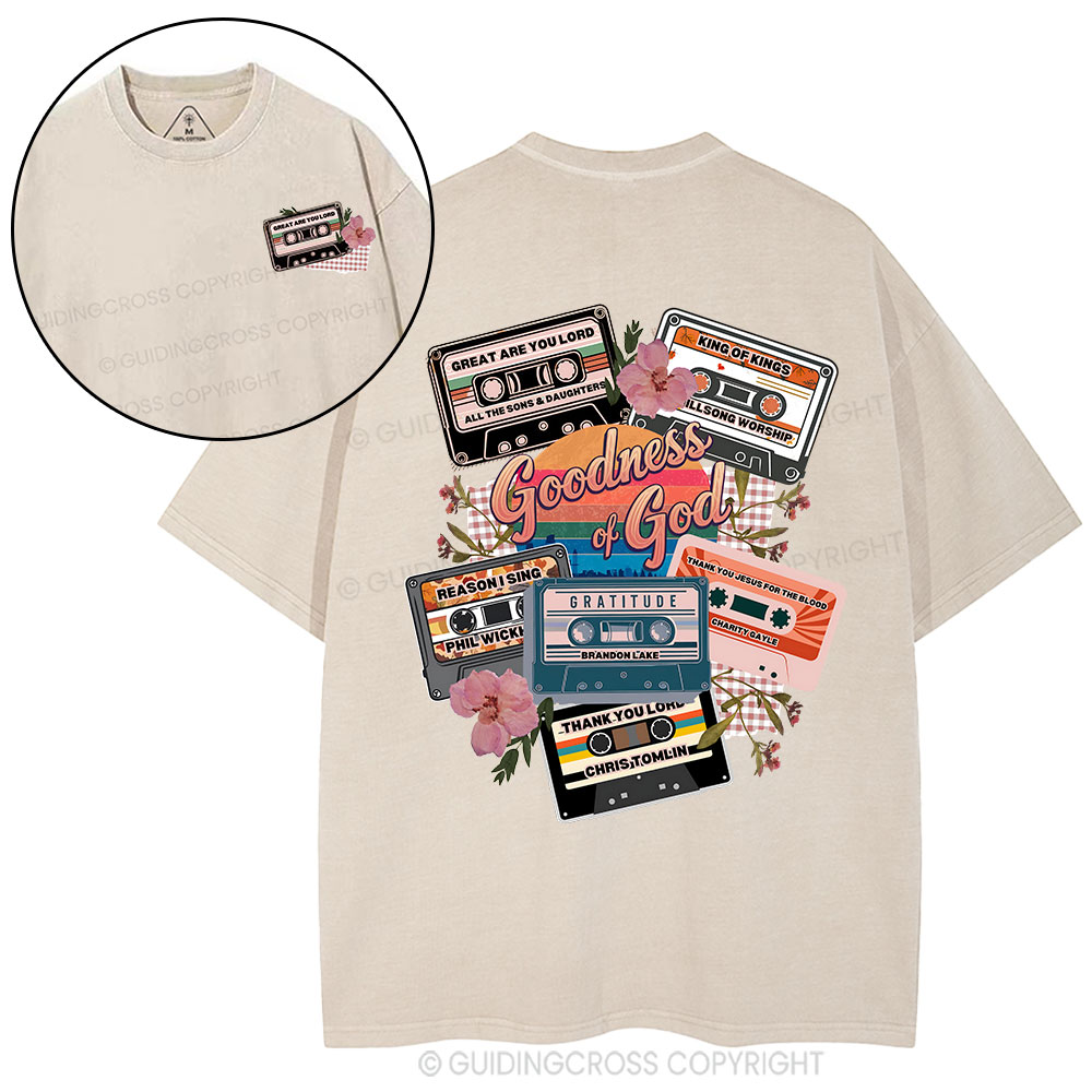 Goodness Of God Jesus Song Christian Washed T-Shirt