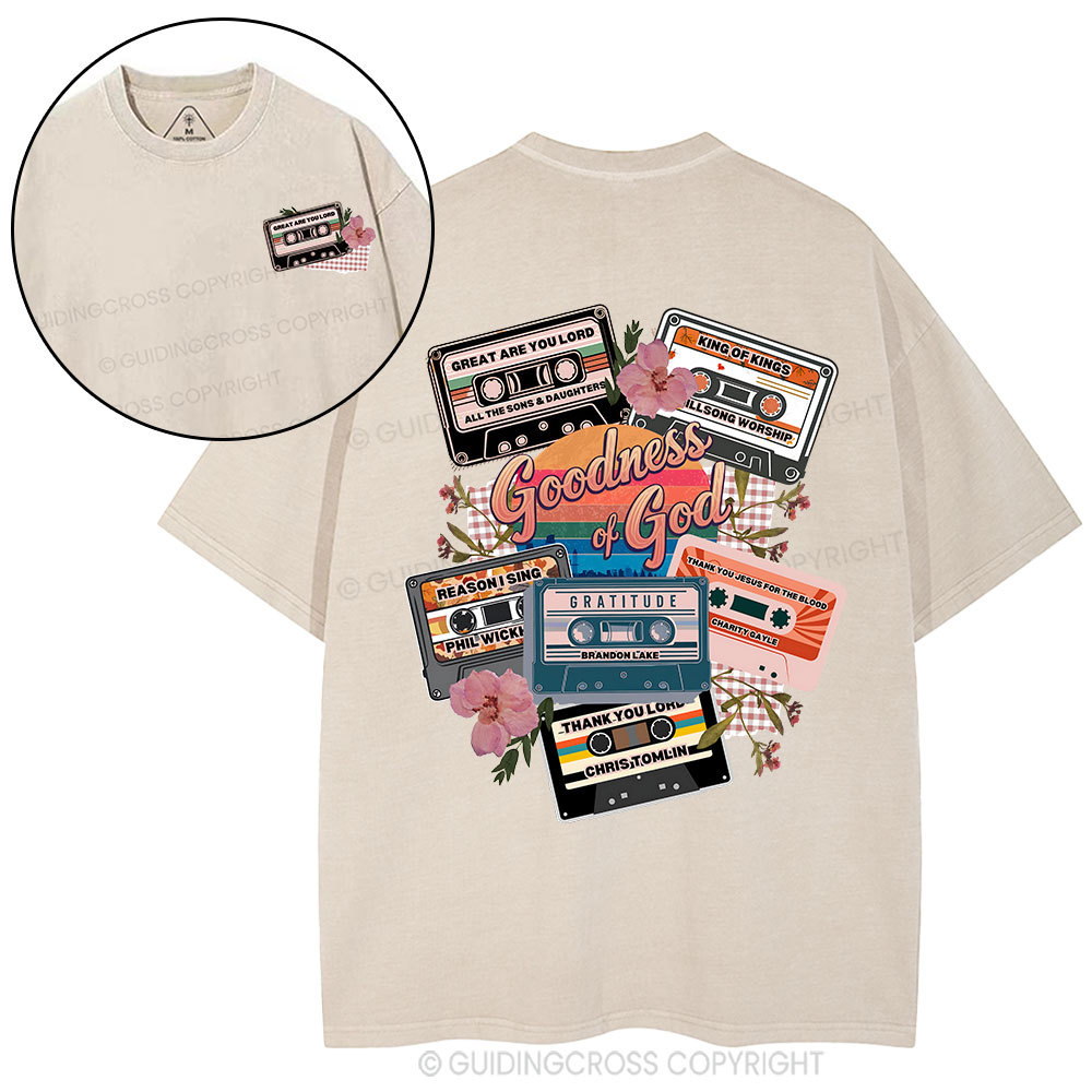 Goodness Of God Jesus Song Christian Washed T-Shirt