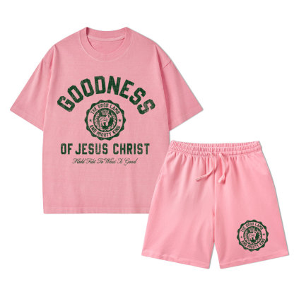 Goodness Of Jesus Christ Christian Washed T-Shirt & Shorts
