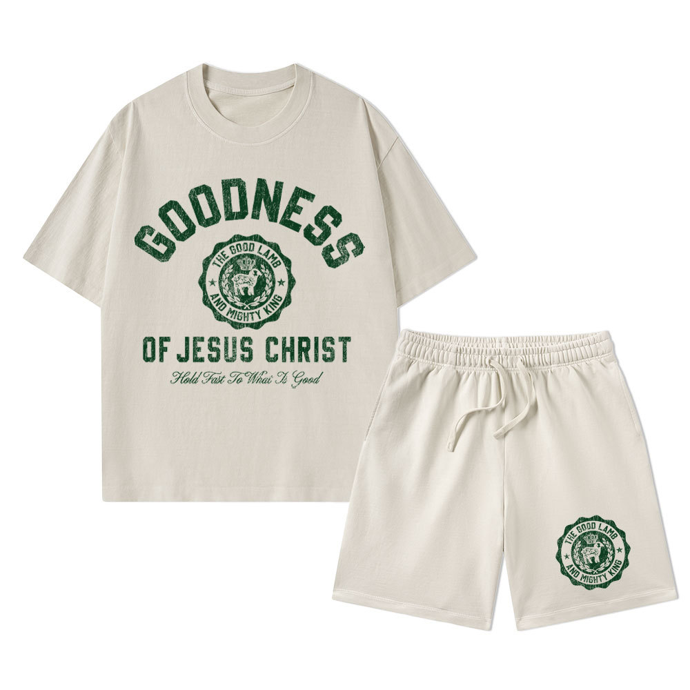 Goodness Of Jesus Christ Christian Washed T-Shirt & Shorts