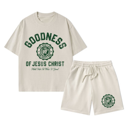 Goodness Of Jesus Christ Christian Washed T-Shirt & Shorts