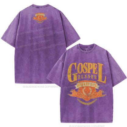 Gospel Runner Christian Washed T-Shirt