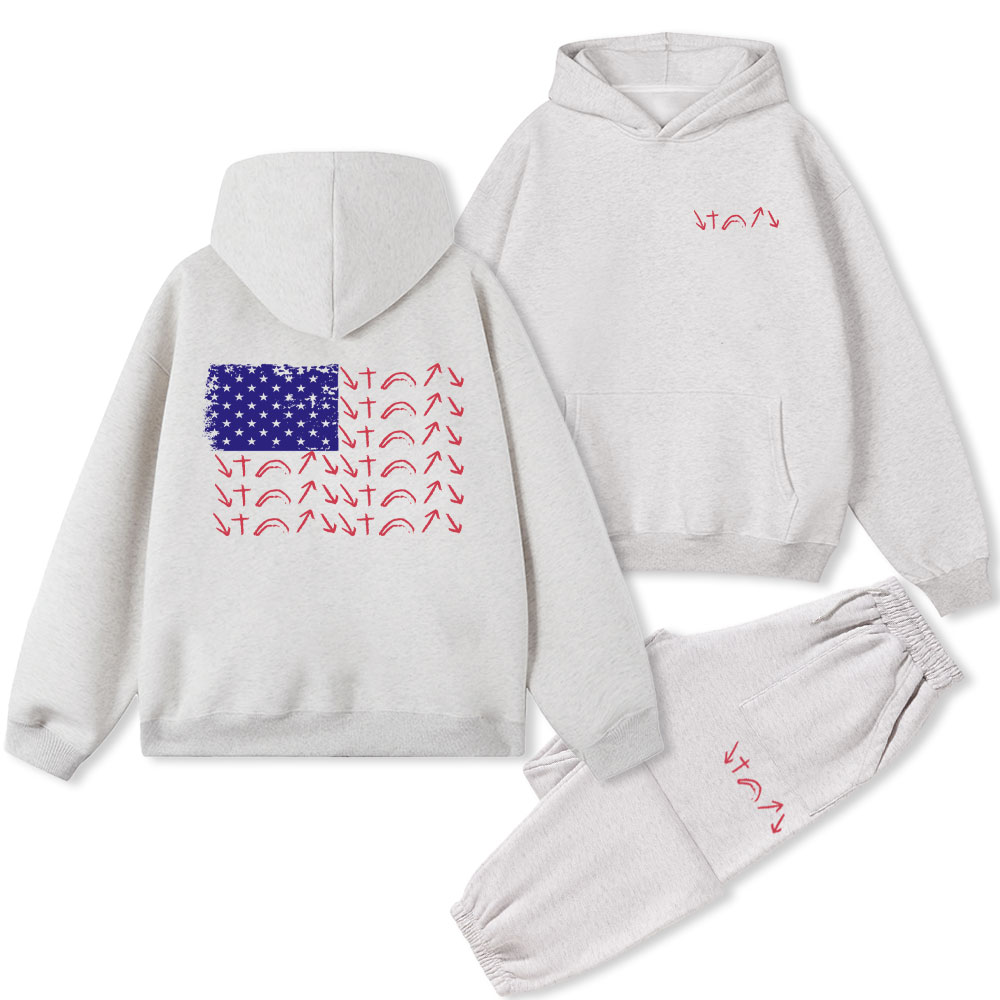Gospel Symbols Christian Fleece Hoodie Set