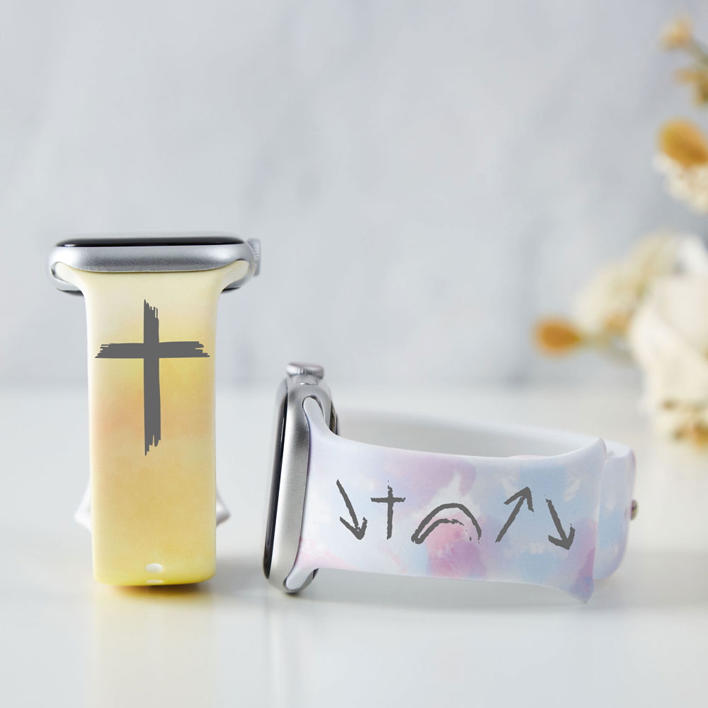Gospel Symbols Christian Tie Dye Watch Band