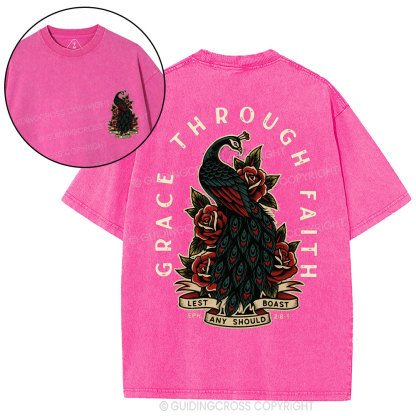 Grace Through Faith Christian Washed T-Shirt