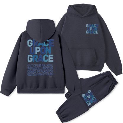 Grace Upon Grace Christian Fleece Hoodie Set