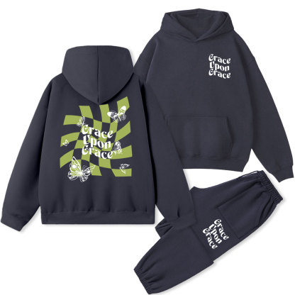 Grace Upon Grace Christian Fleece Hoodie Set