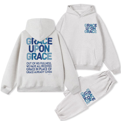Grace Upon Grace Christian Fleece Hoodie Set