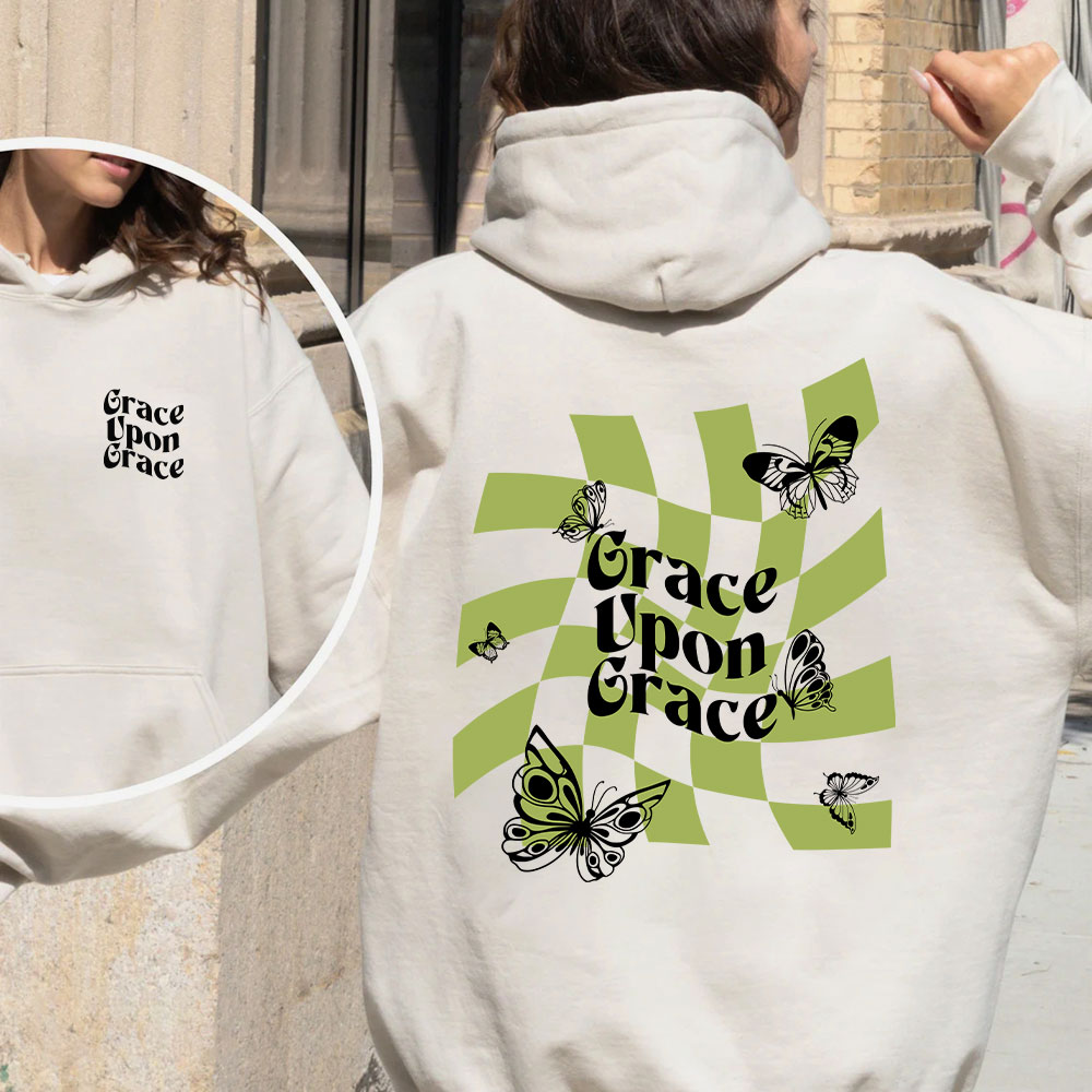 Grace Upon Grace Christian Fleece Hoodie Set