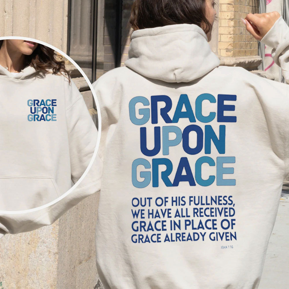 Grace Upon Grace Christian Fleece Hoodie Set