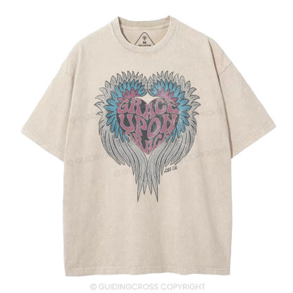 Grace Upon Grace Christian Washed T-Shirt