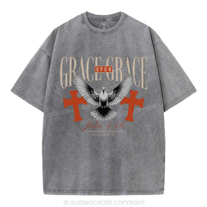 Grace Upon Grace Christian Washed T-Shirt