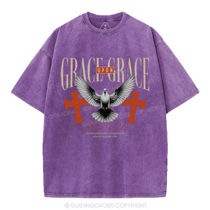 Grace Upon Grace Christian Washed T-Shirt