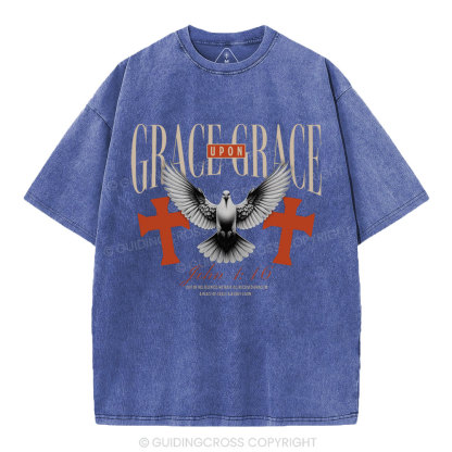 Grace Upon Grace Christian Washed T-Shirt