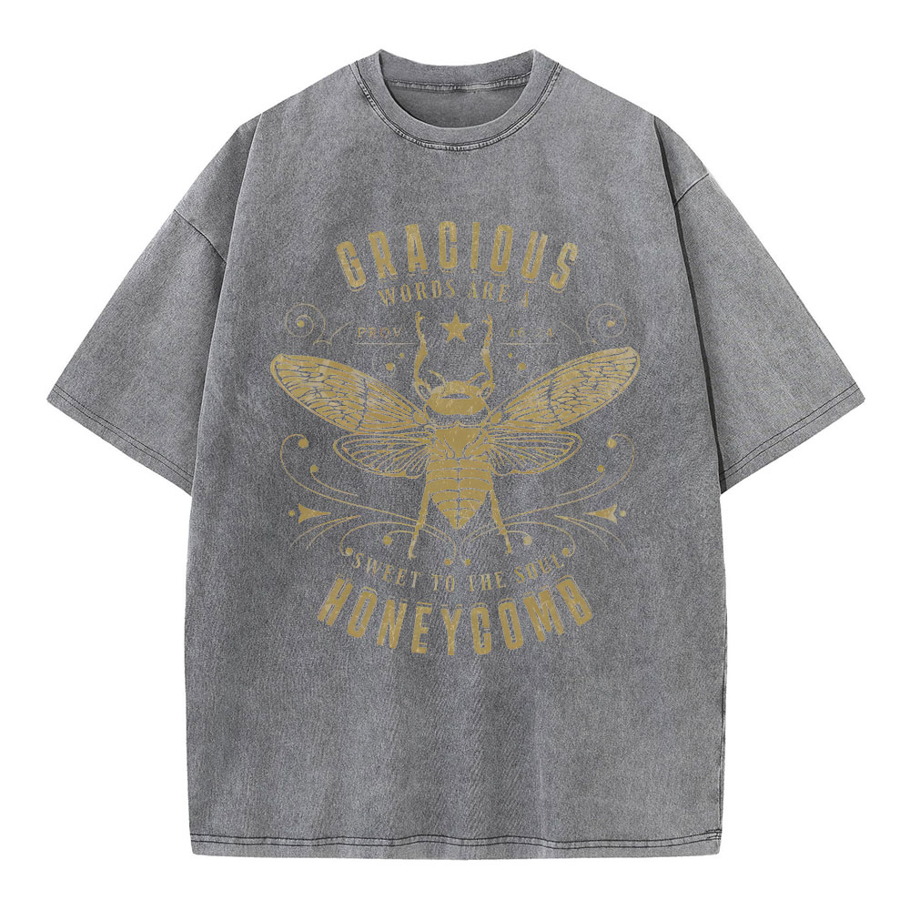 Gracious Words Are A Sweet To The Soul Honeycomb Christian Washed T-Shirt