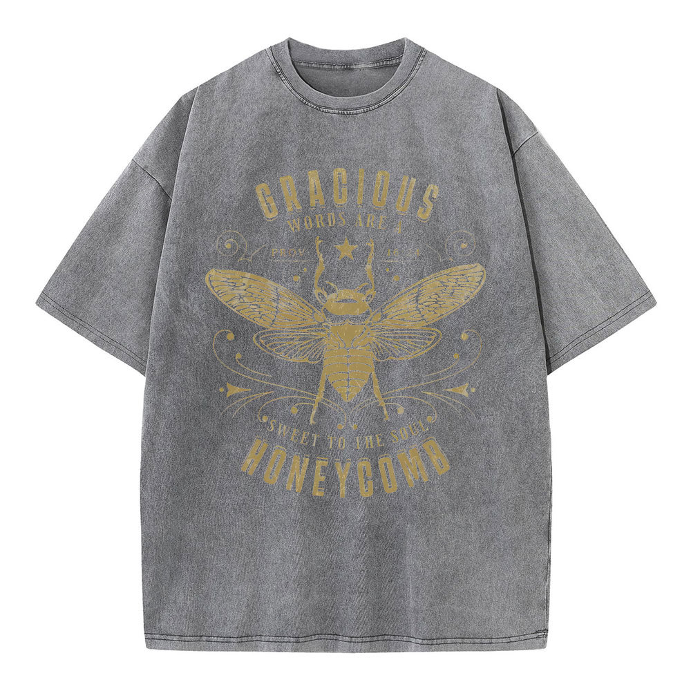 Gracious Words Are A Sweet To The Soul Honeycomb Christian Washed T-Shirt