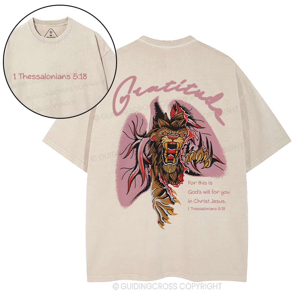 Gratitude Brandon Lake Christian Washed T-Shirt