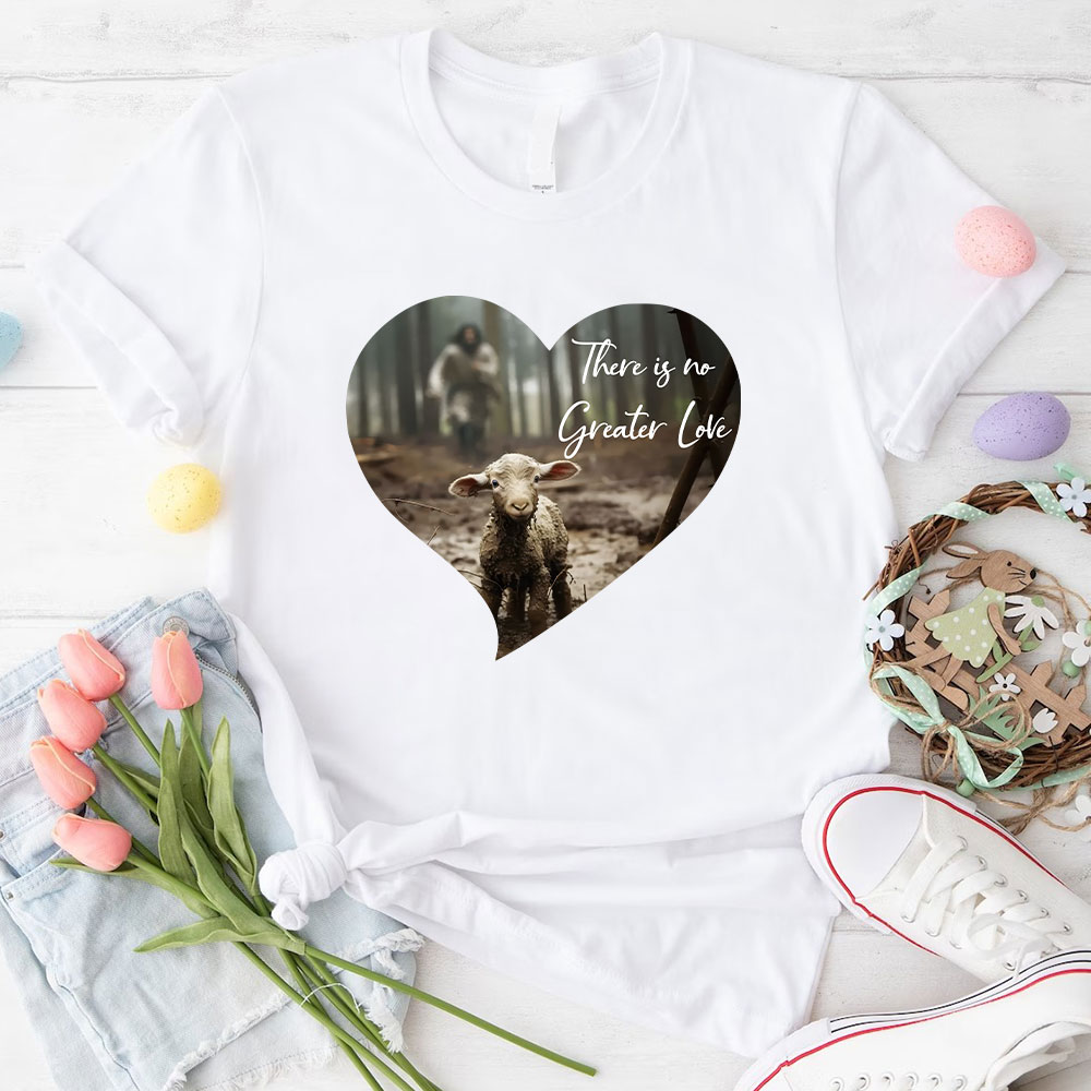 Greater Love Heart Christian T-Shirt