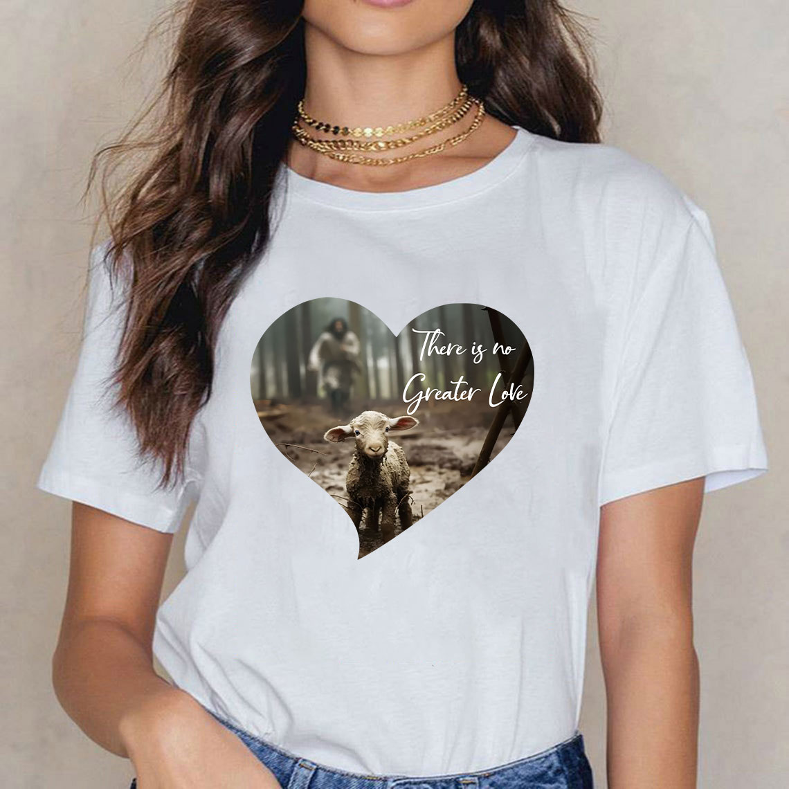 Greater Love Heart Christian T-Shirt