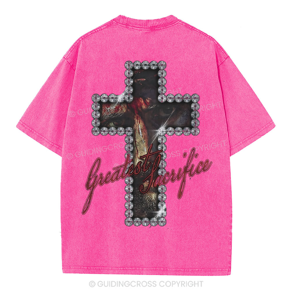 Greatest Sacrifice Christian Washed T-Shirt