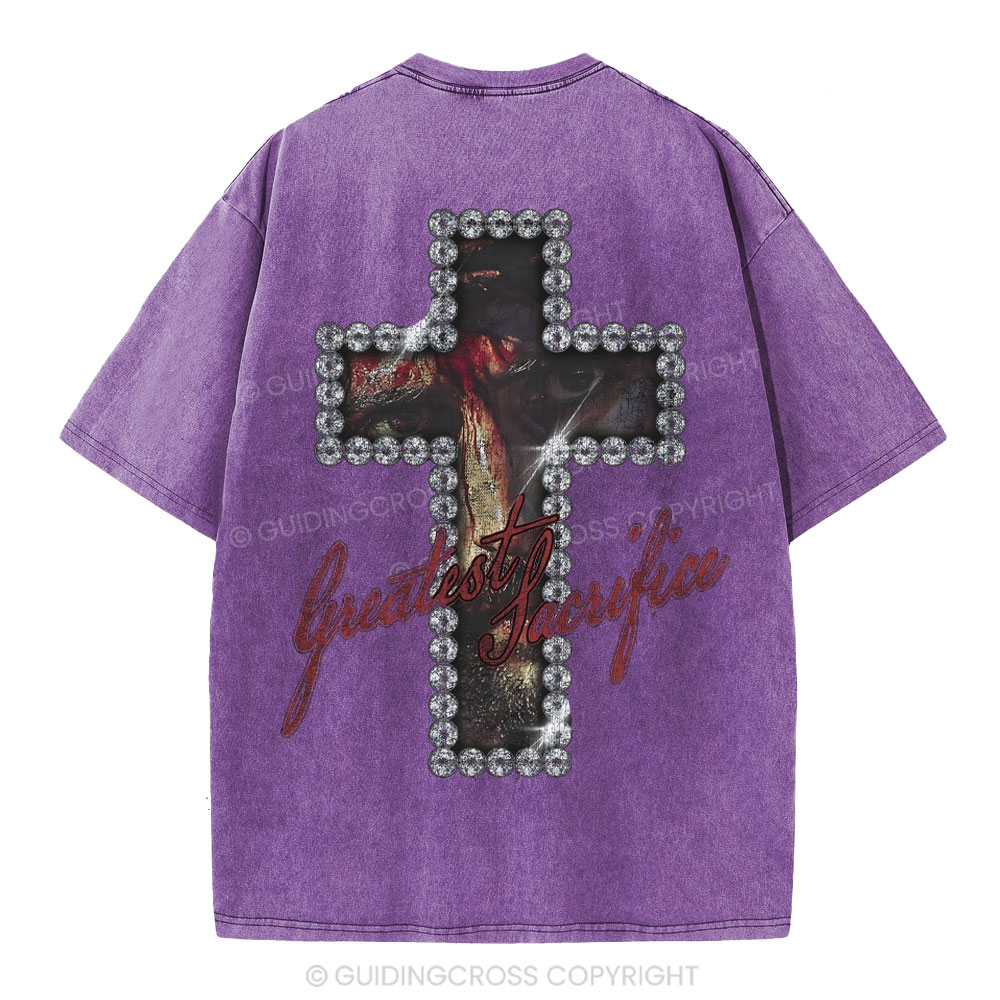 Greatest Sacrifice Christian Washed T-Shirt