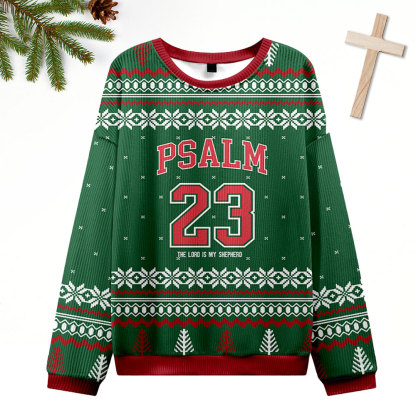 Gren Psalm 23 Christian Ugly Christmas Sweatshirt