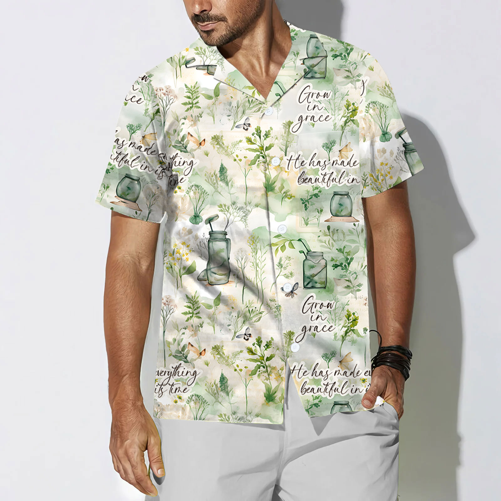 Grow In Grace Christian Hawaiian Shirt