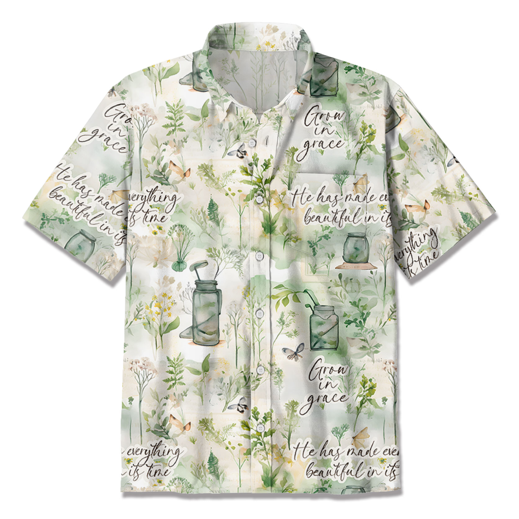 Grow In Grace Christian Hawaiian Shirt