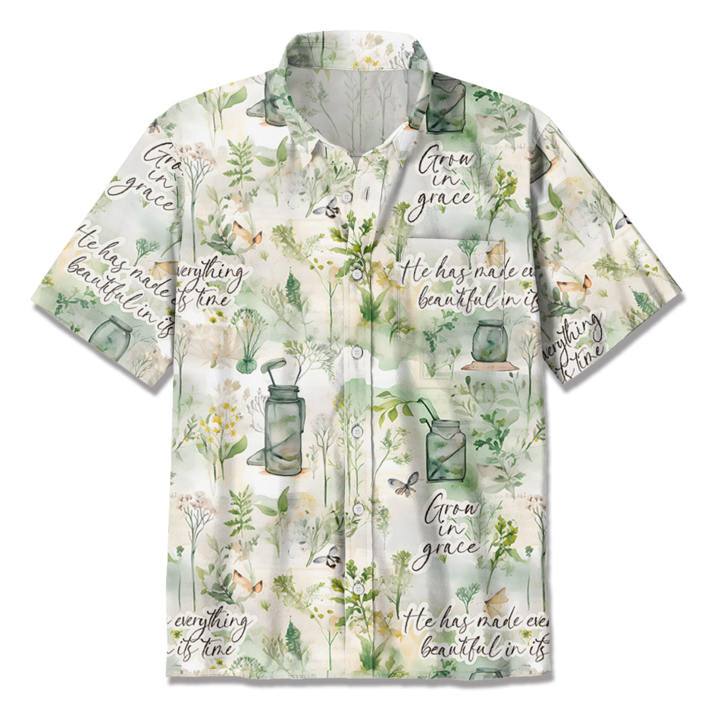 Grow In Grace Christian Hawaiian Shirt