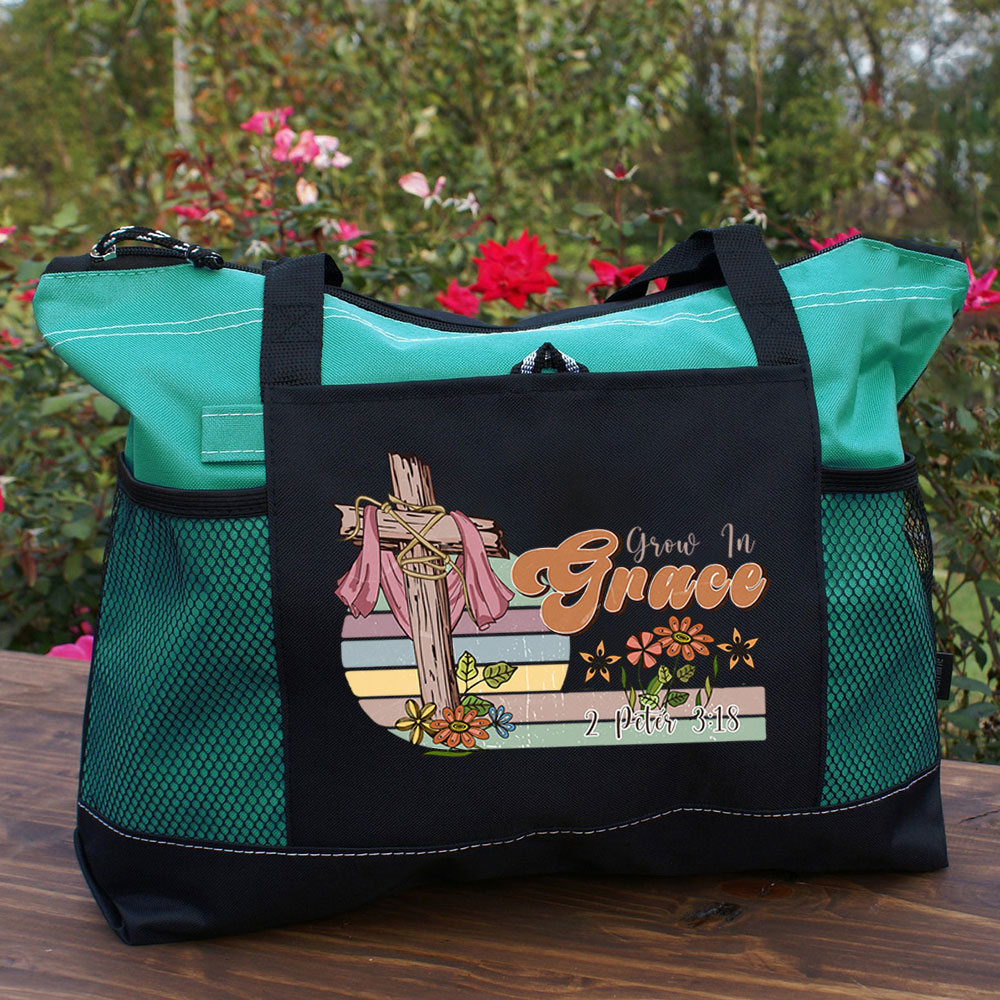 Grow In Grace Christian Tote Bag