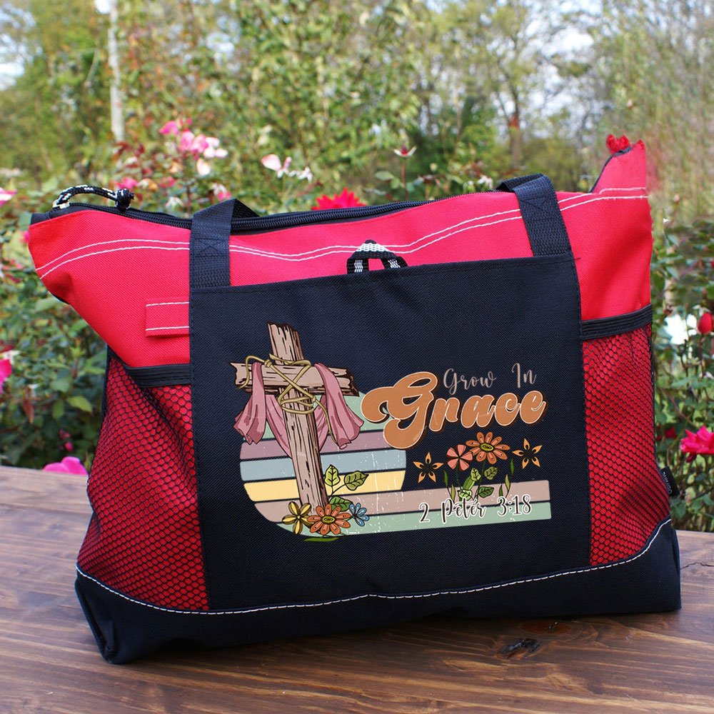 Grow In Grace Christian Tote Bag