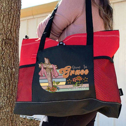 Grow In Grace Christian Tote Bag