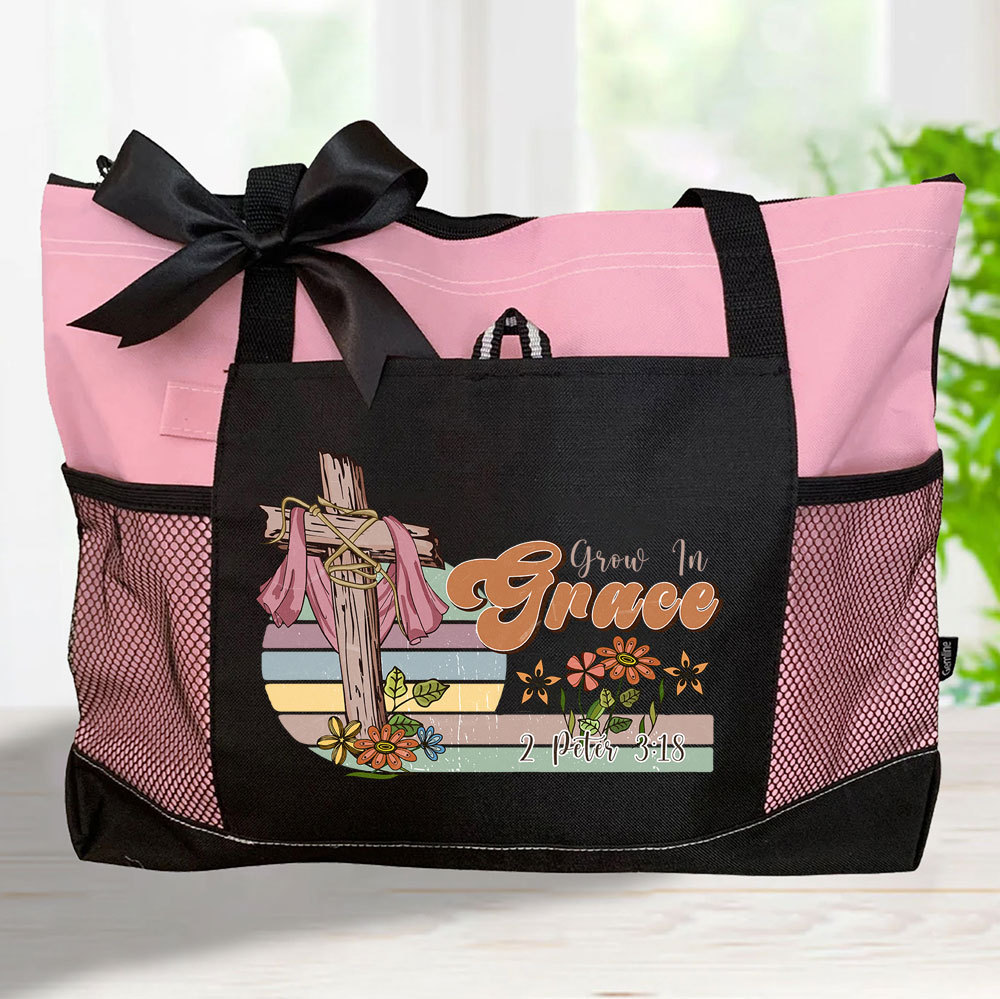 Grow In Grace Christian Tote Bag