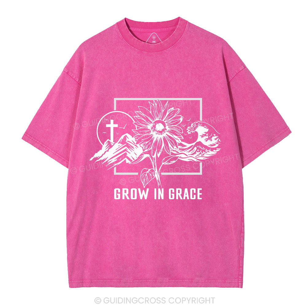 Grow In Grace Christian Washed T-Shirt