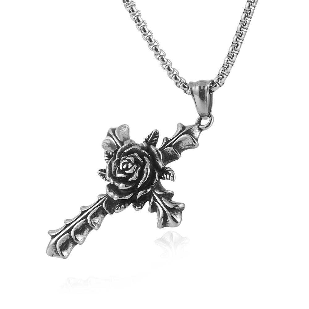 Grow With Grace Flower Cross Necklace