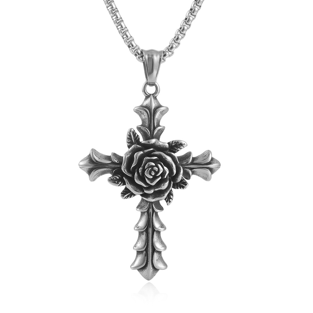 Grow With Grace Flower Cross Necklace