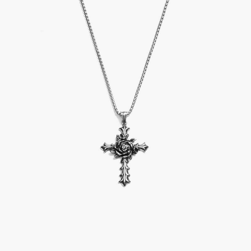 Grow With Grace Flower Cross Necklace