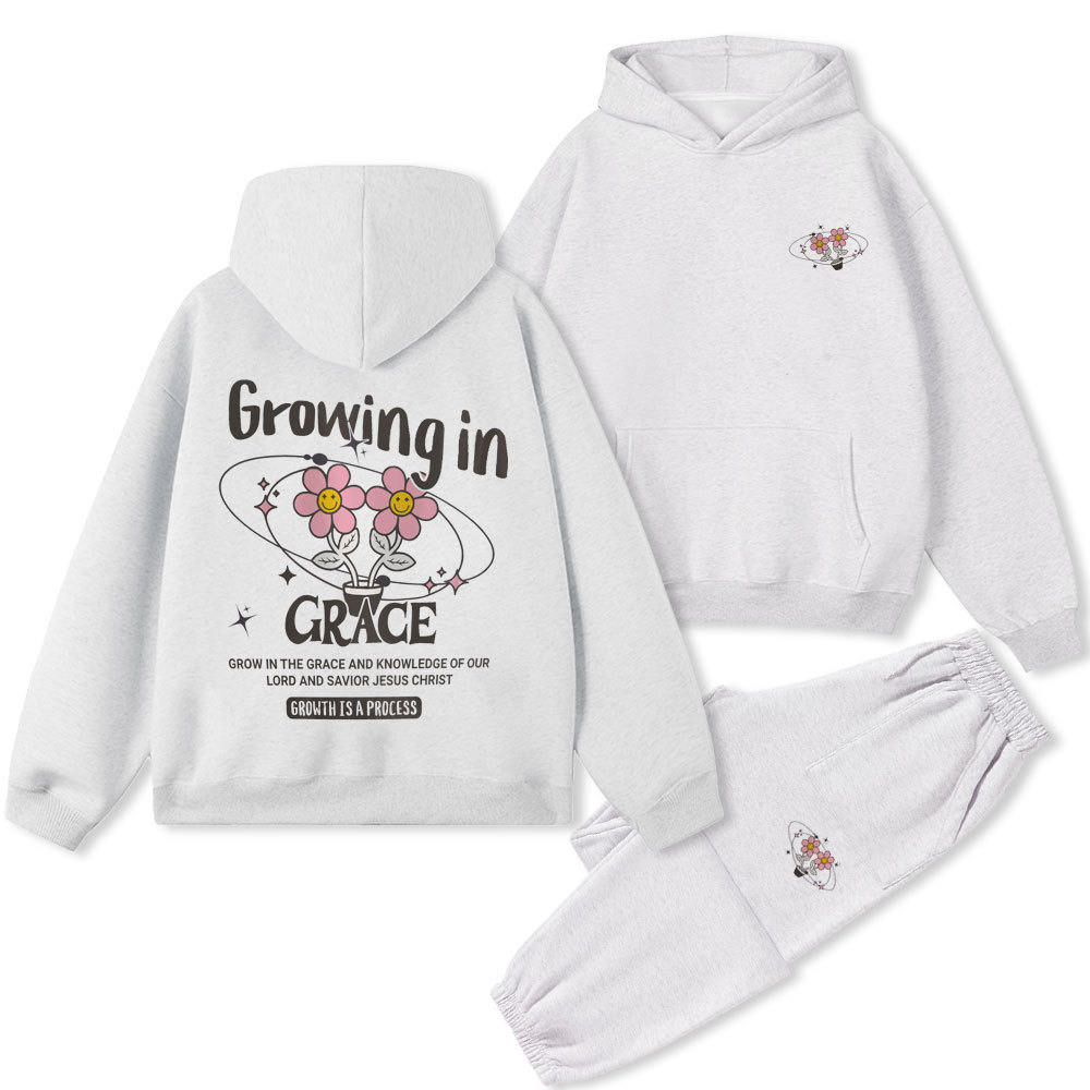 Growing In Grace Christian Premium Fleece Hoodie Set