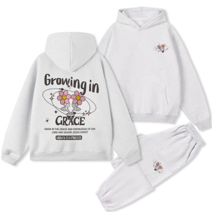 Growing In Grace Christian Premium Fleece Hoodie Set