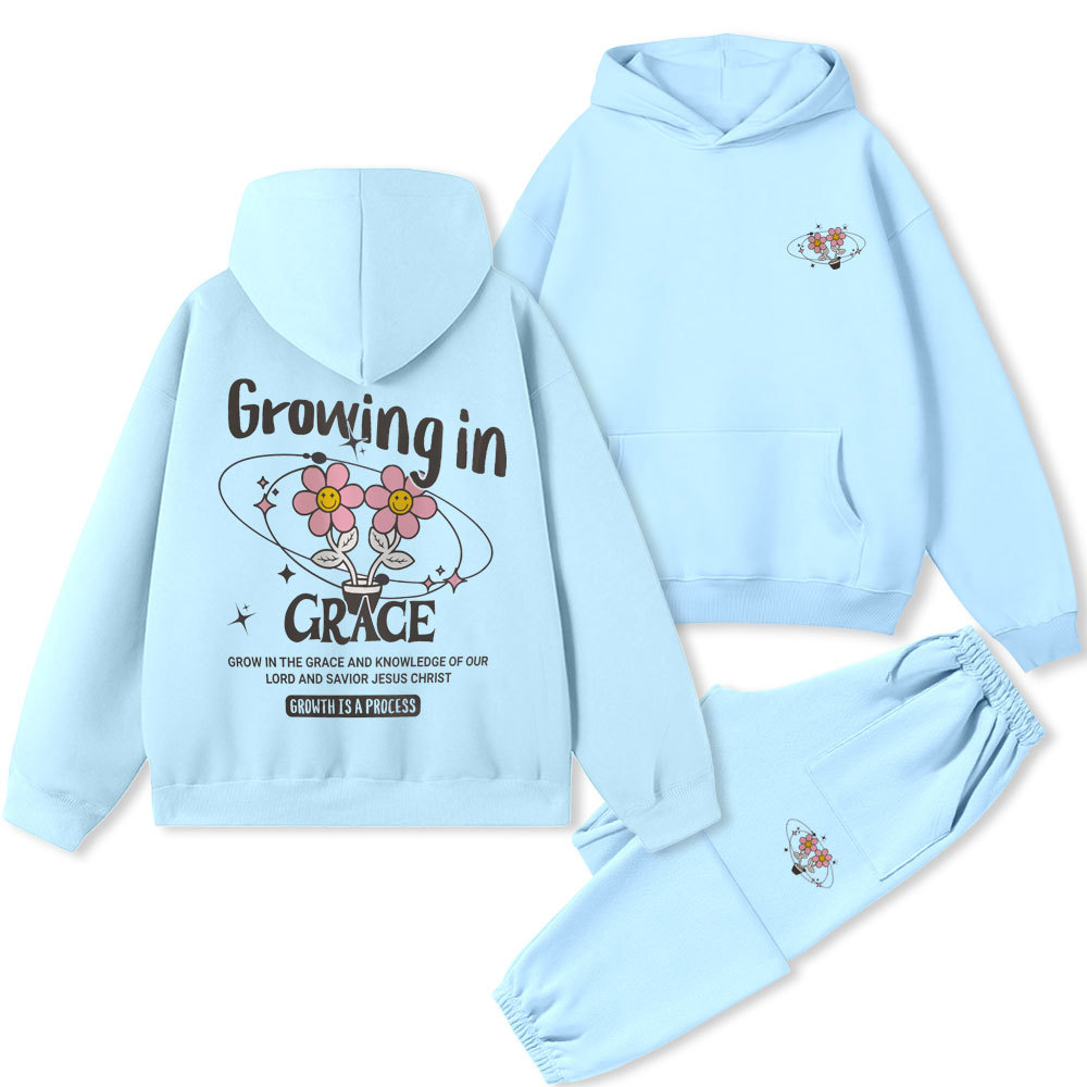 Growing In Grace Christian Premium Fleece Hoodie Set