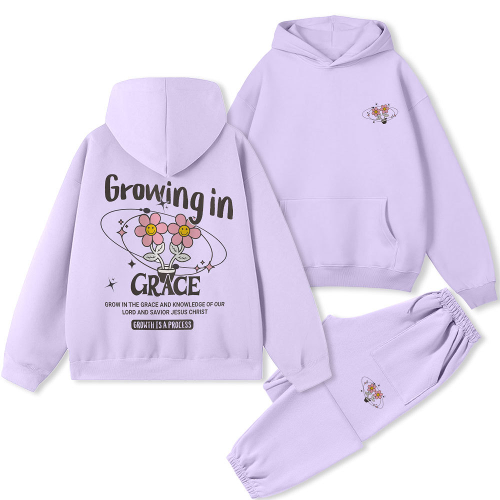 Growing In Grace Christian Premium Fleece Hoodie Set