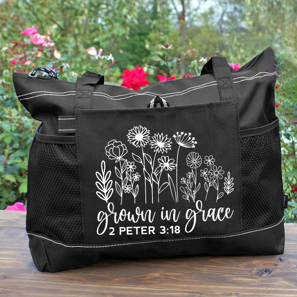 Grown In Grace Christian Tote Bag