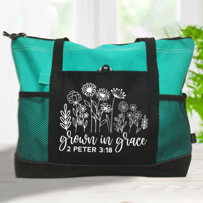 Grown In Grace Christian Tote Bag