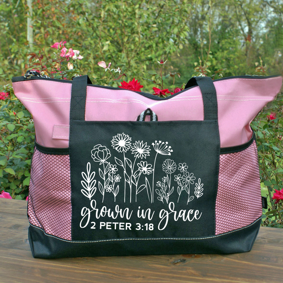 Grown In Grace Christian Tote Bag