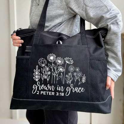 Grown In Grace Christian Tote Bag