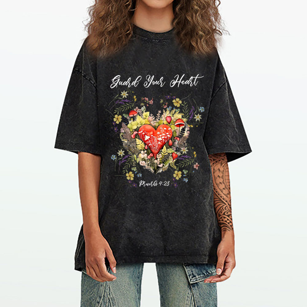 Guard Your Heart Chirstian Washed T-Shirt