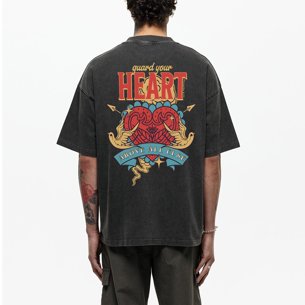 Guard Your Heart Christian Washed T-Shirt