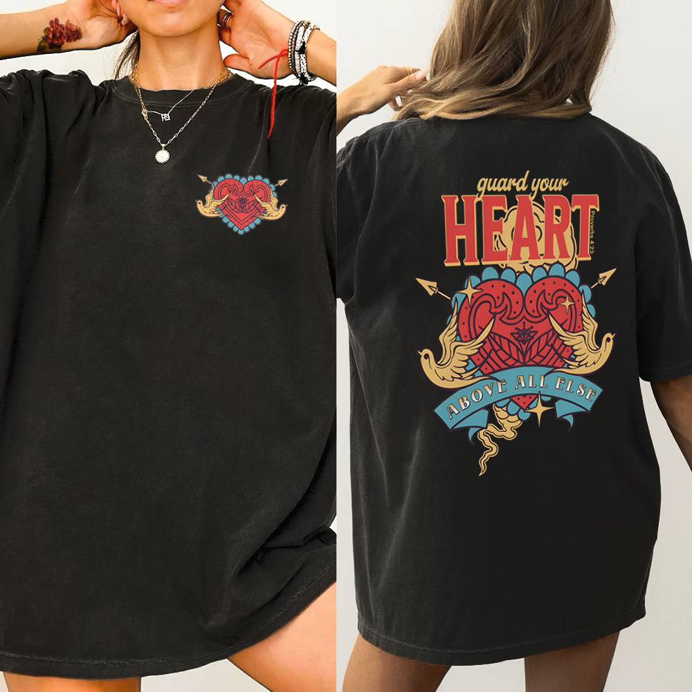 Guard Your Heart Christian Washed T-Shirt