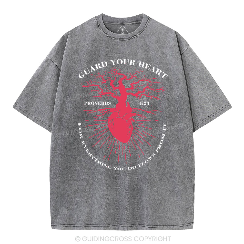 Guard Your Heart Christian Washed T-Shirt